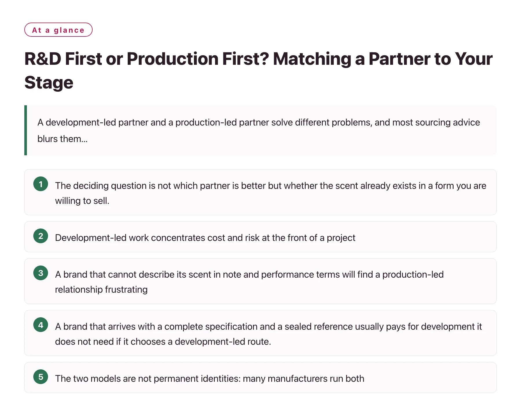 R&D First or Production First? Matching a Partner to Your Stage——全文要点速览